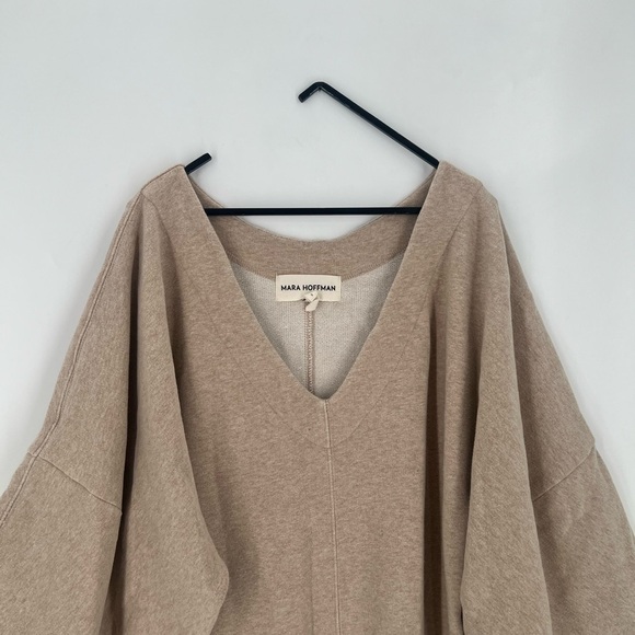 Mara Hoffman Harling Full Circle Sweater Midi Dress In Oatmeal - Picture 1 of 6